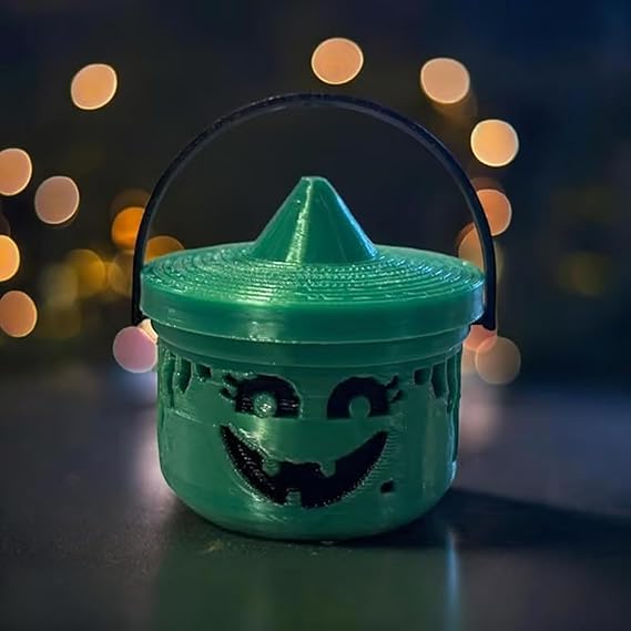 4-Piece Mini Pumpkin Lantern Candy Buckets – Halloween Trick-or-Treat Décor