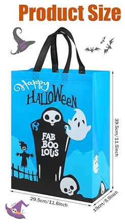 🎃 Set of 6 Reusable Halloween Trick-or-Treat Bags – Spooky Candy Goodie Bags for Kids & Parties 👻
